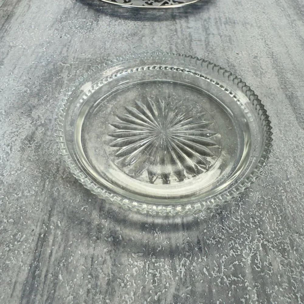 Vtg Roden Brother Sterling Silver Ashtray With Glass Insert 53 Grams 1.9 Fl Oz - Picture 5 of 11